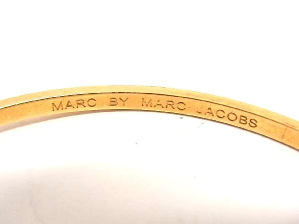 ■美品■ MARC BY MARC JACOBS マークバイマークジェイコブス バングル ブレスレット アクセサリー ゴールド系×ブラック系 DD5342_画像4