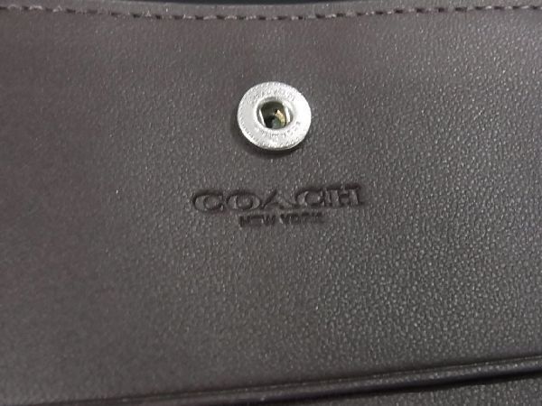 1円 ■極美品■ COACH コーチ レザー 二つ折り 財布 ウォレット レディース グレー系 BI0651_画像6