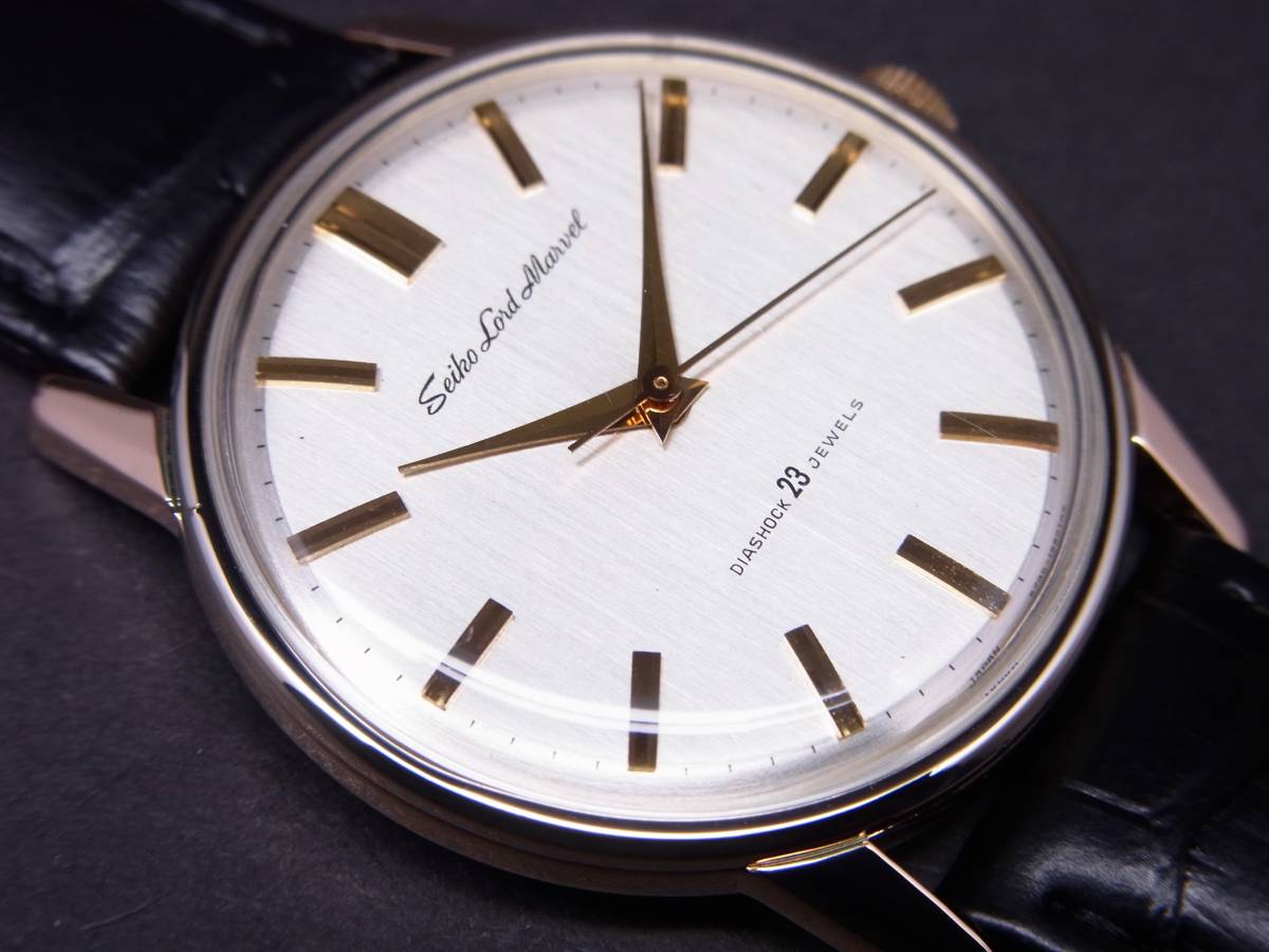 セイコー ロードマーベル 後期型 23石 手巻き時計 総金張り 1965年製 美品！！_画像4