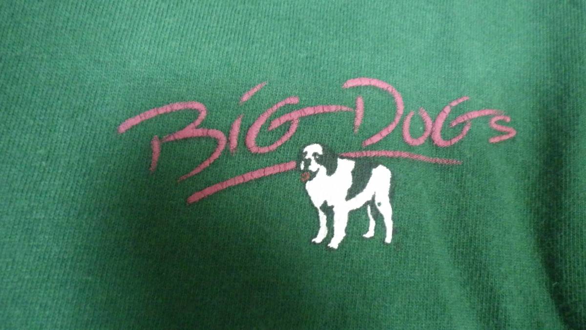 90s bigdogs 長袖Tシャツ 緑 アメリカ USA製 ビッグドッグス vintage ビンテージ M baddogs グリーン ロンT old オールド ストリート_画像6