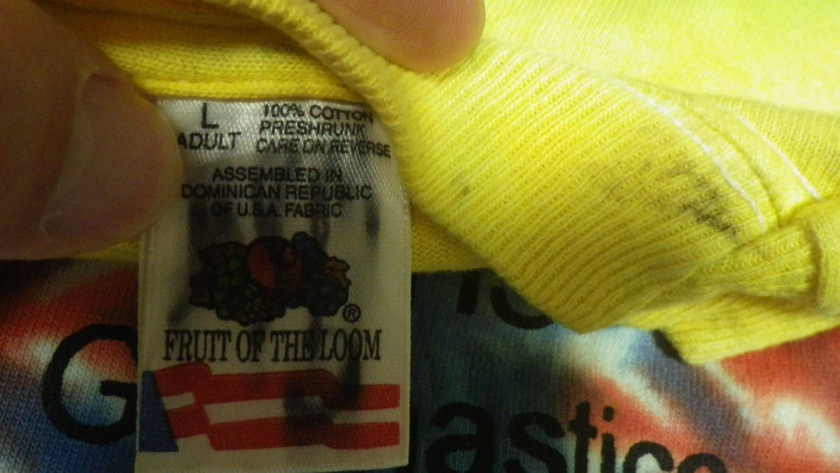 90s タイダイロングスリーブTシャツ フルーツオブザルーム vintage old ビンテージ オールド fruit of the loom L ロンT 長袖