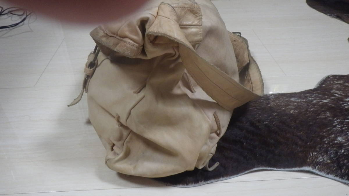 PELLE BORSA ペレボルサ レザーバッグ ショルダー ベージュ ジャパンブランド 日本 leather 皮革_画像3