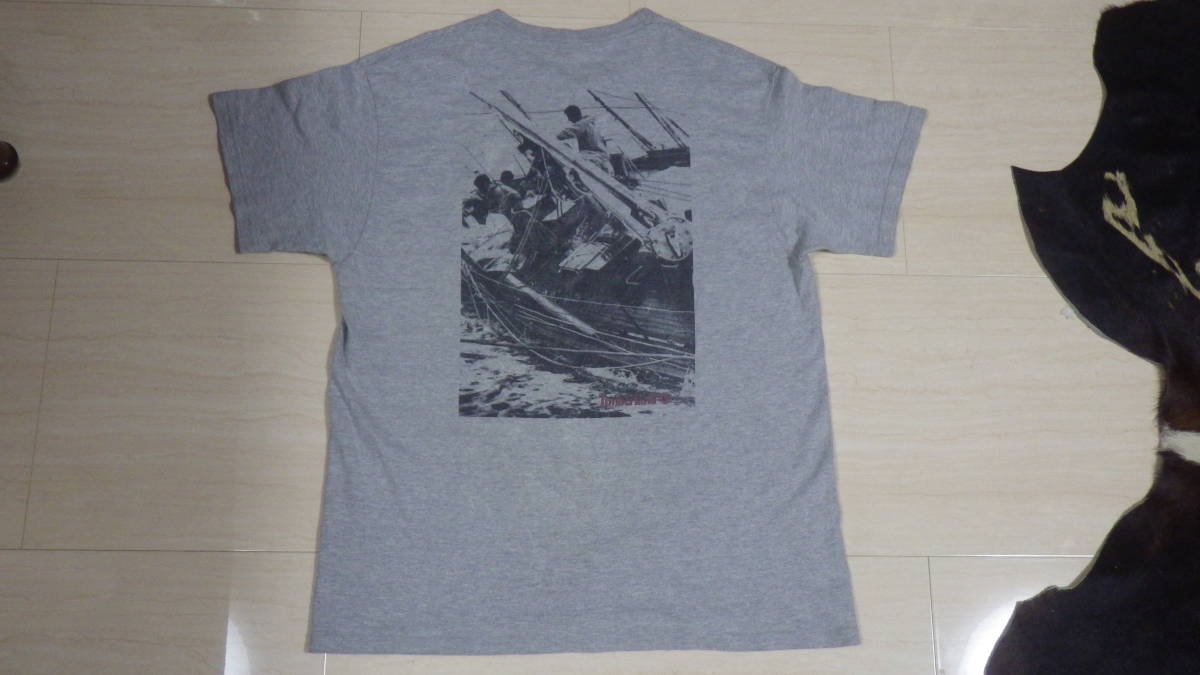 90s ティンバーランド 半袖Tシャツ M グレー アメリカ USA製 vintage ビンテージ timberland ヨットプリント 海 マリン 90年代 アウトドア