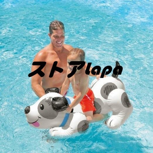 浮輪 動物 犬 キャラクタープール 子供用 水 遊び ウォーター フロート 遊具 海 エアー マット インテックス INTEX 年賀状 戌年 インスタ_画像1