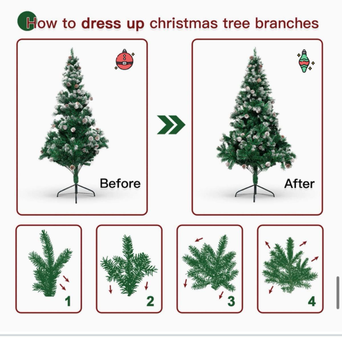 クリスマスツリー 180cm クリスマス 装飾 屋内 屋外 インテリア 北欧 組立簡単 収納便利 日本語説明書付き おしゃれ