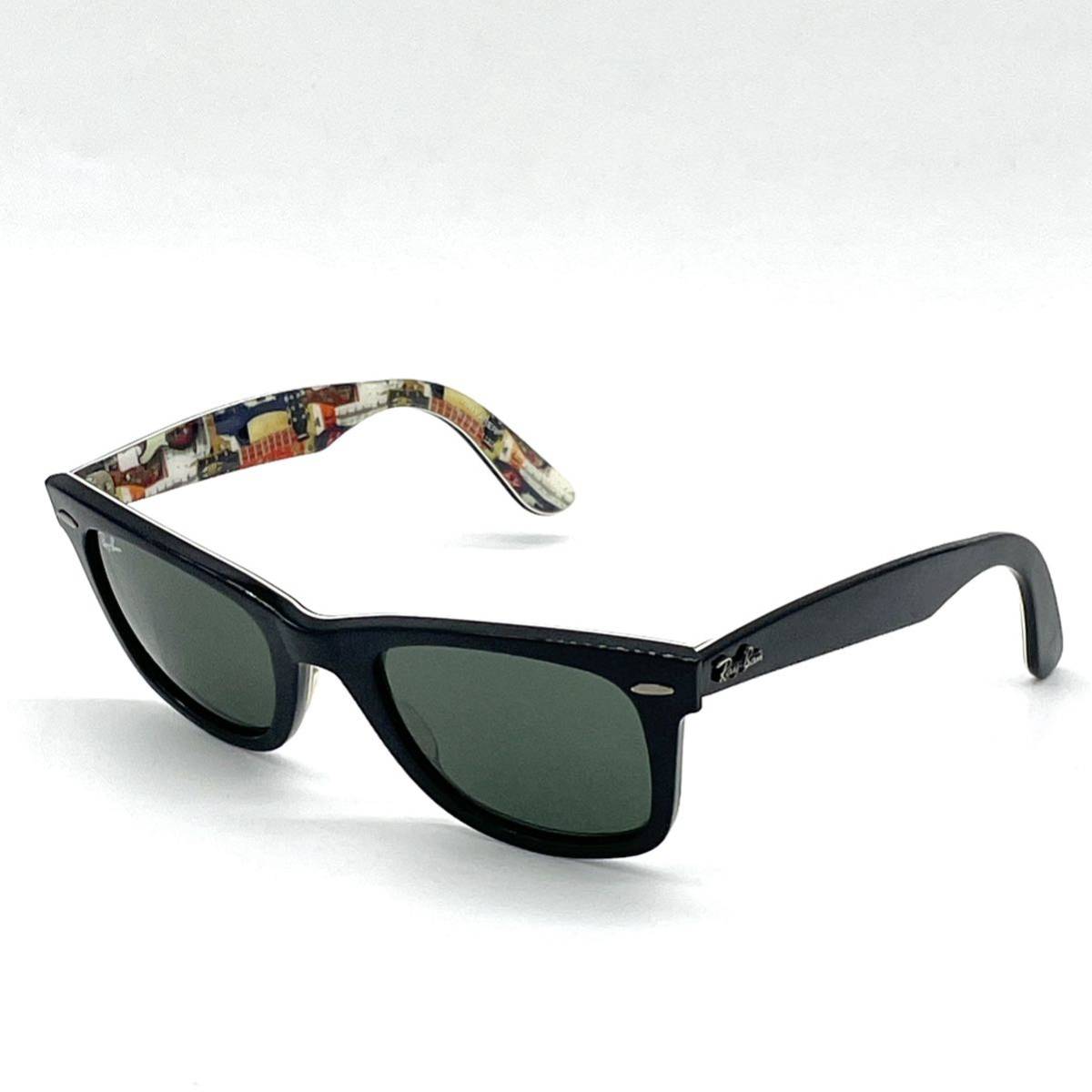 希少 RayBan レイバン ウェイファーラー WAYFARER サングラス RB2140 1120 限定 ギタープリント RARE Guitar PRINTS SPECIAL SERIES_画像1