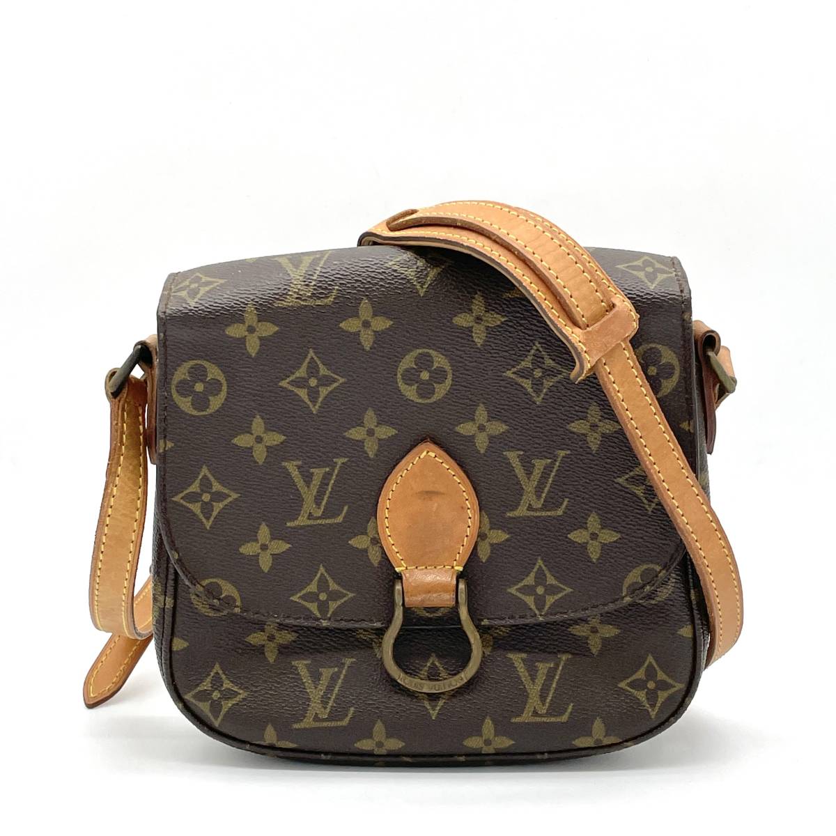 1円 べたなし LOUIS VUITTON ルイヴィトン モノグラム サンクルーMM ショルダーバッグ クロスボディ M51243_画像1