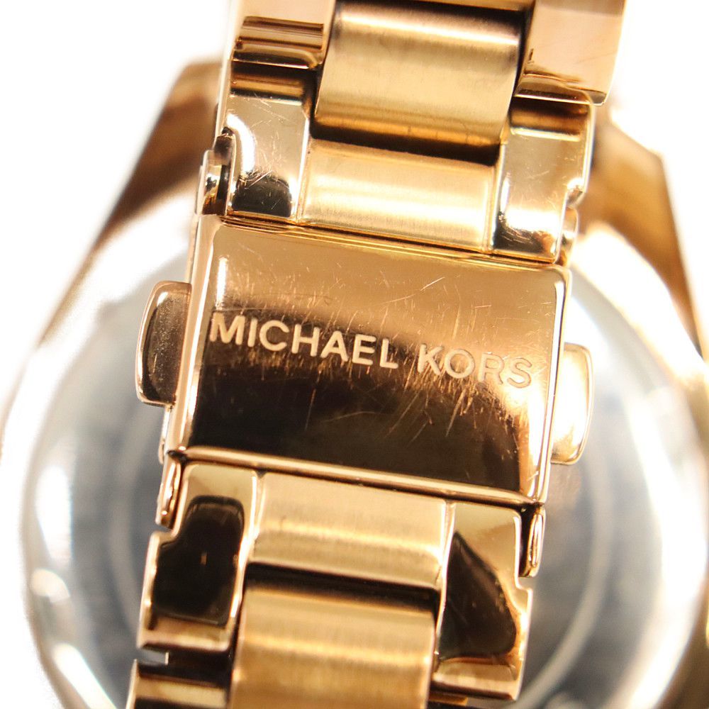 マイケルコース MICHAEL KORS レディース腕時計 ブラッドショー MK-5799 クロノグラフ クオーツ ローズゴールド ウォッチ 中古AB 275013_画像6