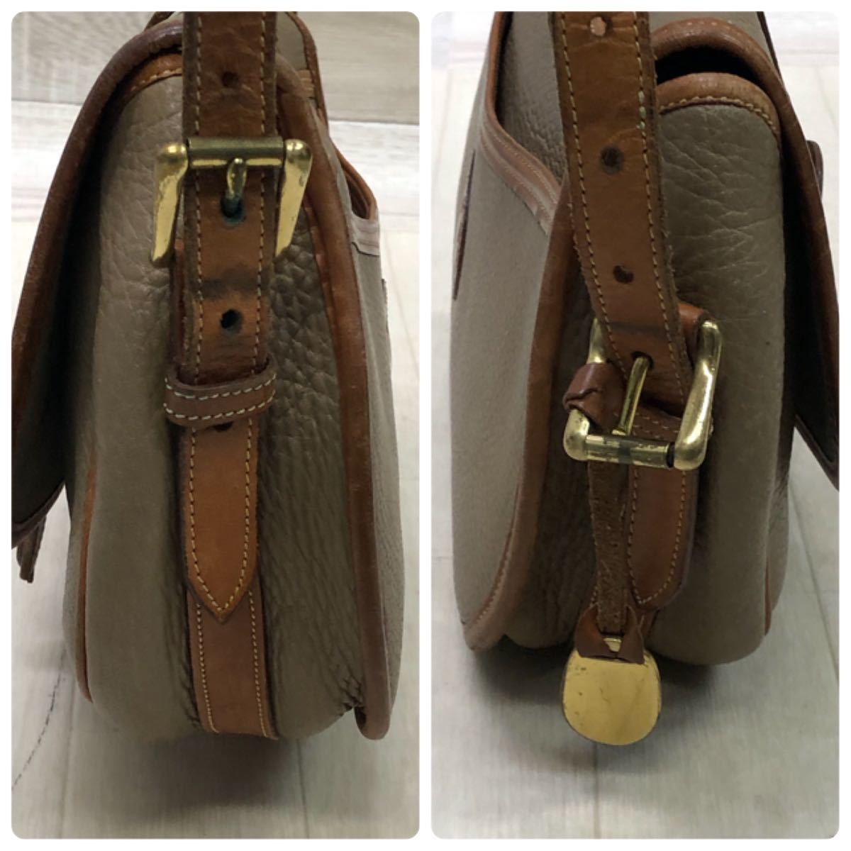 中古 Dooney&Bourke ドゥーニー&バーク レザーショルダーバッグ ベージュ系_画像6