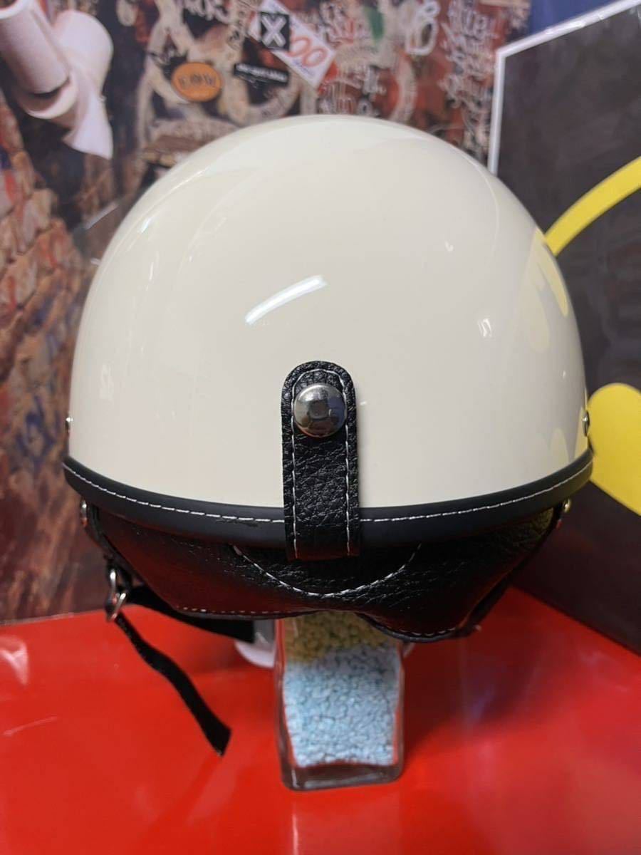 ショーティー ハーフヘルメット XL 白 ハーレー アメリカン ポリヘル 旧車 ビンテージ BUCO オーシャンビートル BELL TT&CO BEETLE 半ヘル_画像3