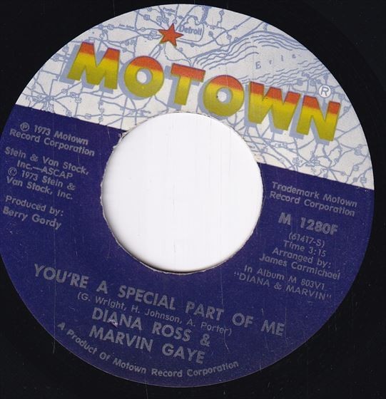 Diana Ross & Marvin Gaye - You're A Special Part Of Me / I'm Falling In Love With You (B) SF-CE371_画像1