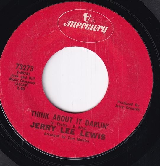 Jerry Lee Lewis - Chantilly Lace / Think About It Darlin' (B) RP-CE339_画像1