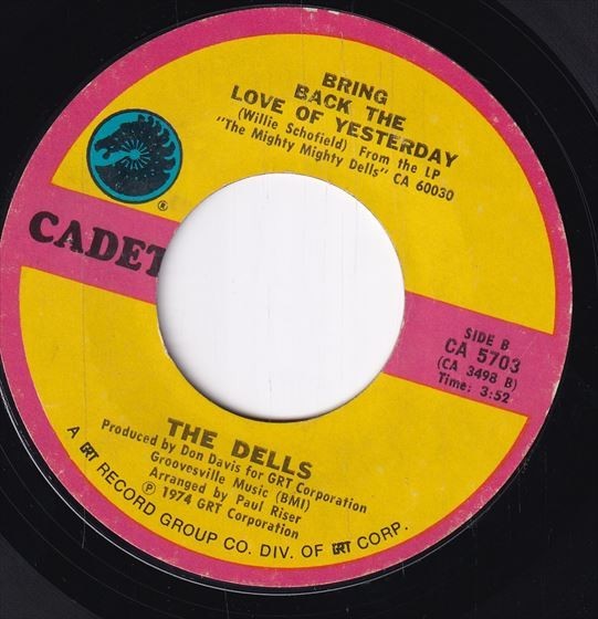 The Dells - Learning To Love You Was Easy / Bring Back The Love Of Yesterday (B) SF-CE391_画像1