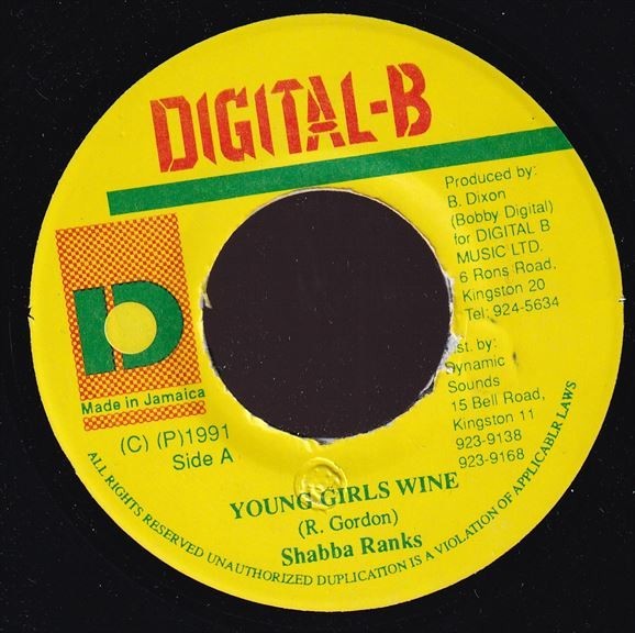 [Things A Gwaan Riddim] Shabba Ranks - Young Girls Wine A0120_画像1