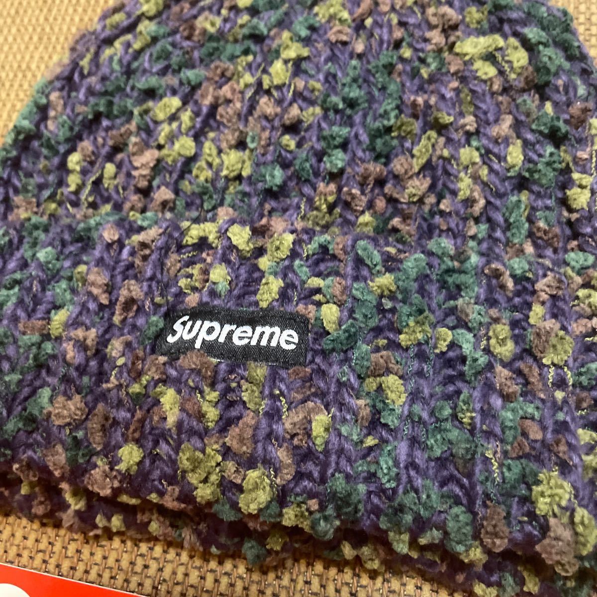 新品 即完売『SUPREME』23A/W Chenille Beanie シュプリーム ビーニー ストリートニット帽 ダークパープル_画像3