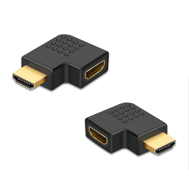 HDMI 90° 角度変換 アダプタ 2個セット L字型 左曲げ 右曲げ 1個ずつ入 コネクターオス⇔メス V1.4 1080P 標準HDMI HDMIケーブル整理_画像7
