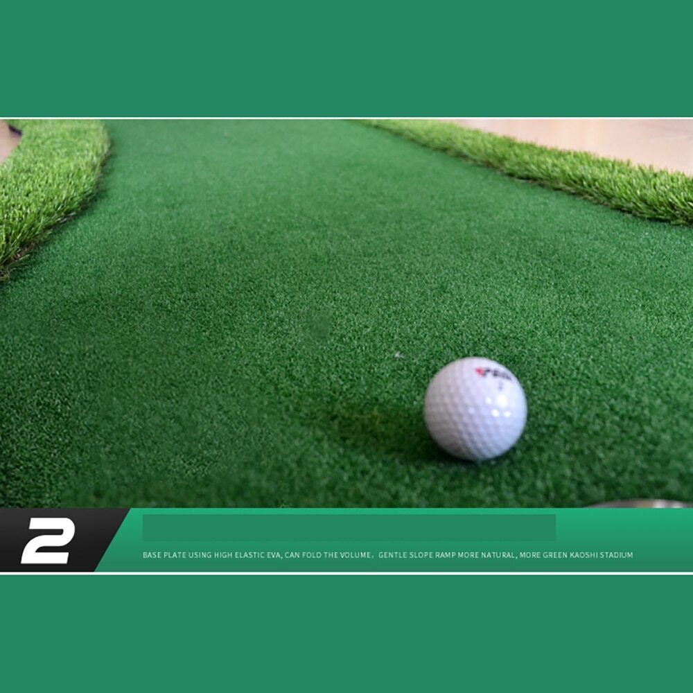 大人気 ゴルフ 人工 グリーン パッティング ミニゴルフ 練習 屋内 オフィス エクササイズ マット キット パッド ゴルフマット 高品質_画像5