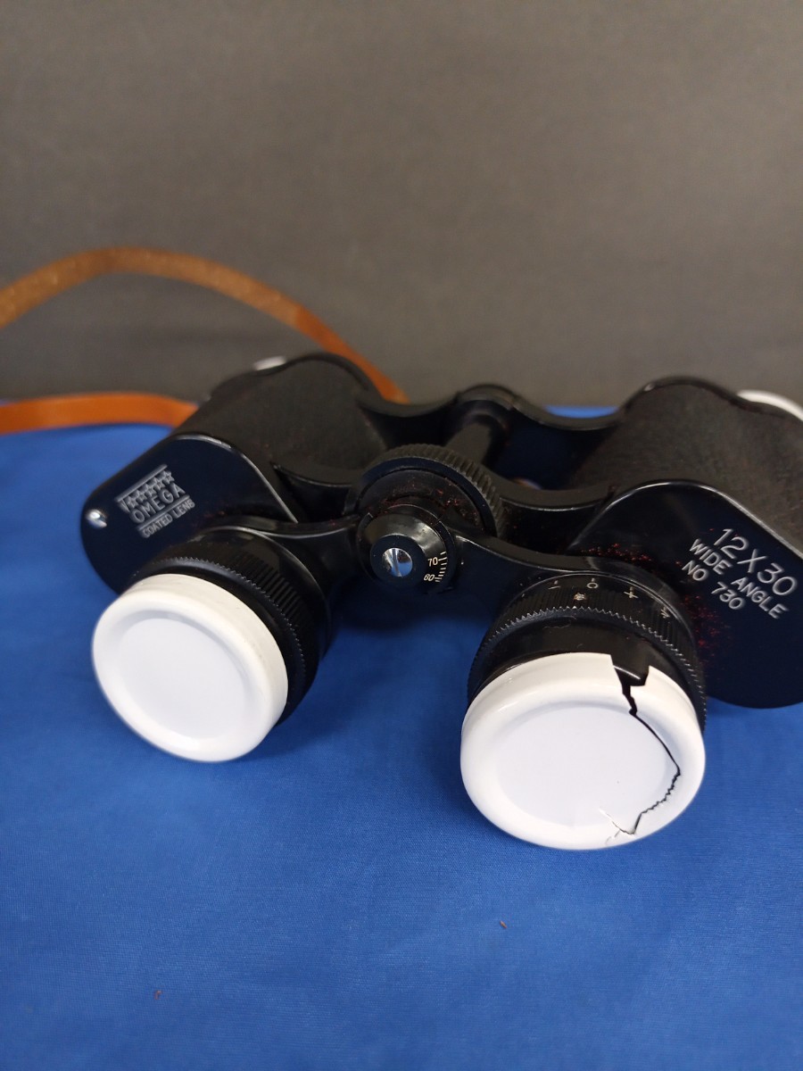 昭和レトロ オメガ12x30OMEGA coated lens 双眼鏡 12×30 レザーケース _画像4