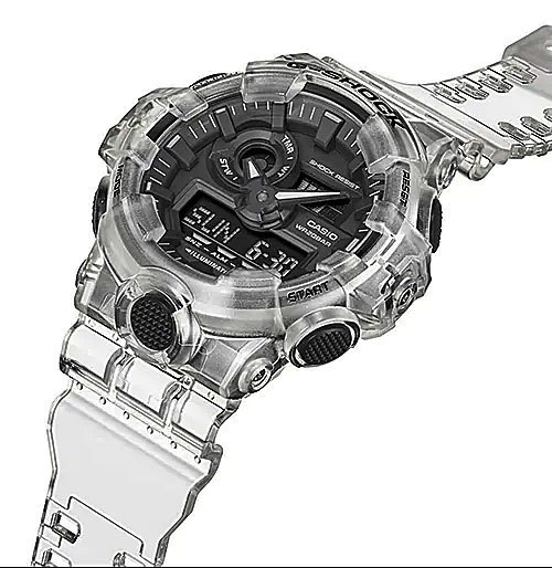 Gショック 【透明クリアスケルトン】 200m防水 耐衝撃構造 デジアナ 腕時計 GA-700SKE-7A G-SHOCK メンズ 未使用 CASIO カシオ_画像3