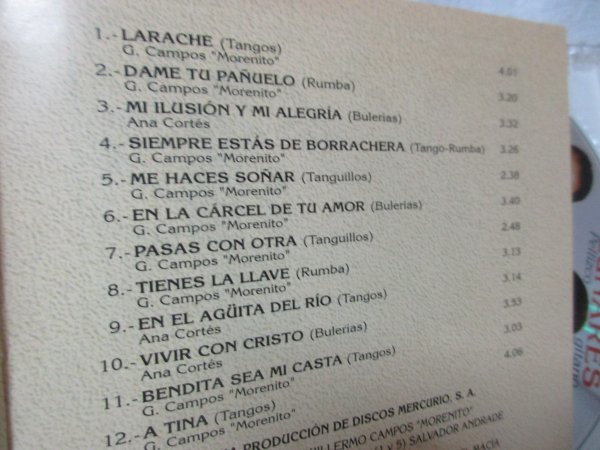 Lunares ／ Pellizco Gitano（フラメンコ・ギター）【CD】Kimera Fernandes、Victoria Campos, Jose Maria Arroyo 他 //歌入りの画像5
