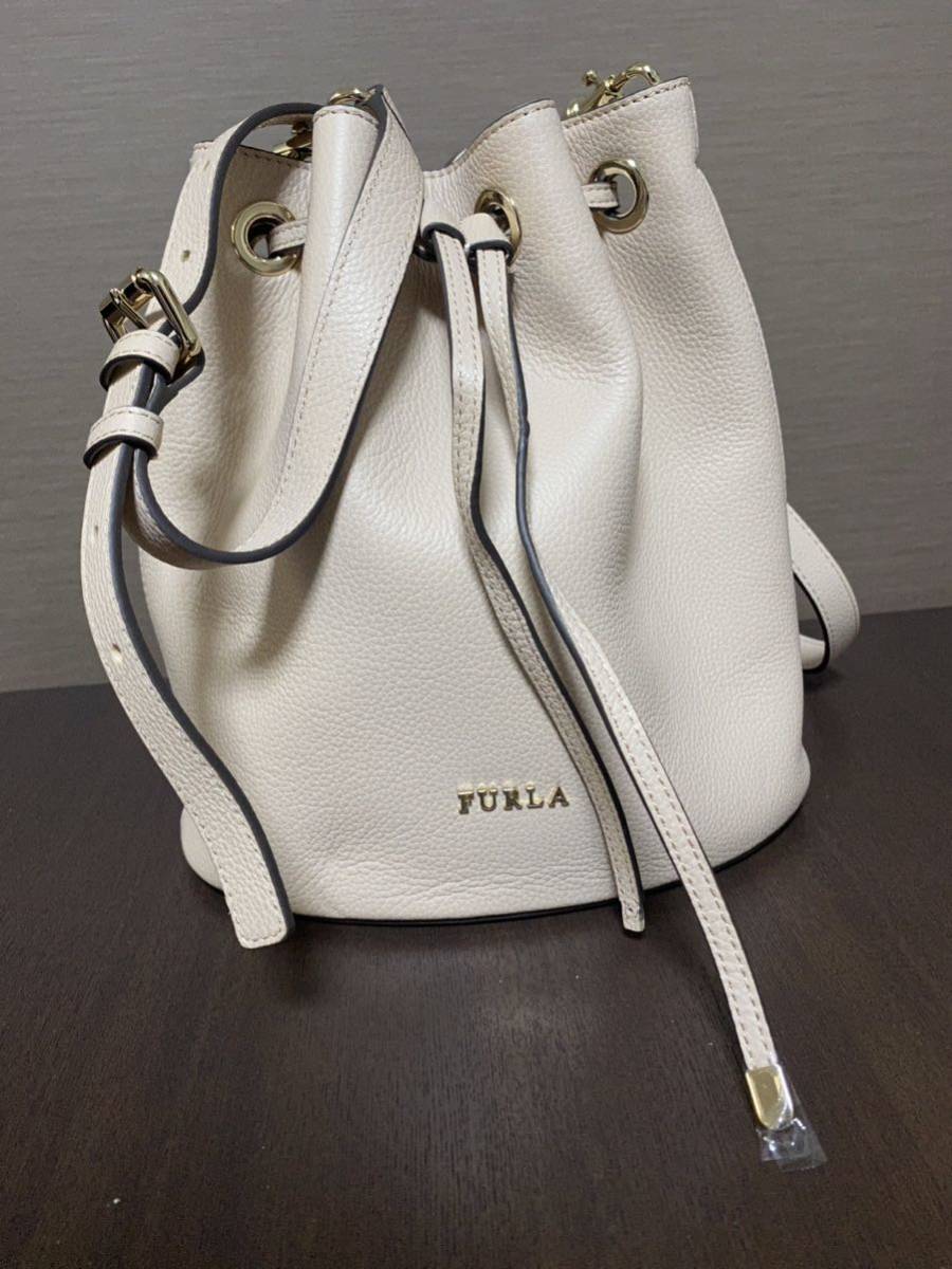 【1円〜未使用】FURLA 巾着 ベージュ系【定価6万円程】COACH MICHAEL KORS kate spade_画像6