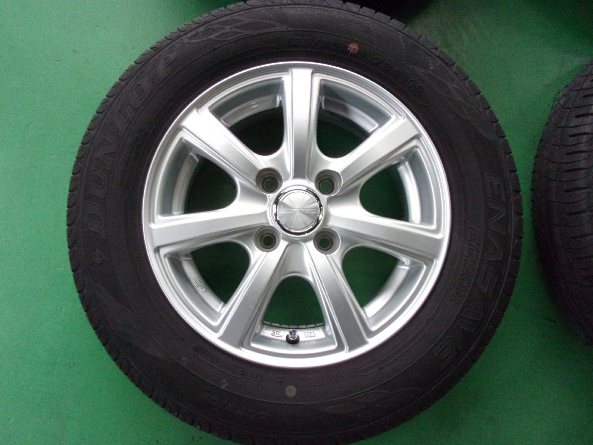 送料無料【DUNLOP】PRD☆5J×13インチ　+35　PCD100-4穴☆ENASAVE　EC204 155/80R13[中古]パッソ、ブーンなどに！_画像2