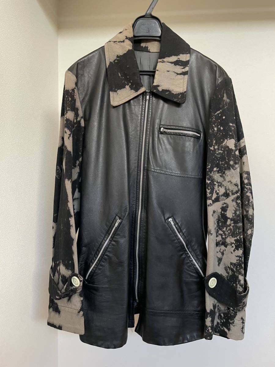Yahoo!オークション - 97aw UNDERCOVER ブリーチ加工レザー Yahoo!オークション - 97aw UNDERCOVER ブリーチ加工レザー