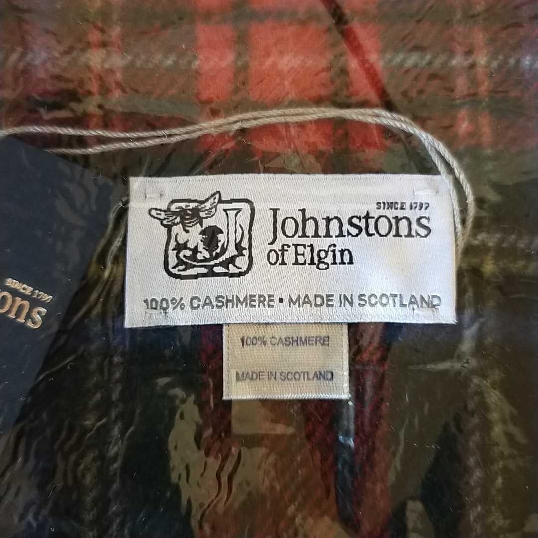 新品未使用 / ジョンストンズ【Johnstons of Elgin】/ カシミア カシミヤ マフラー ブラックスチュアート / ブラックスチュワート_画像2