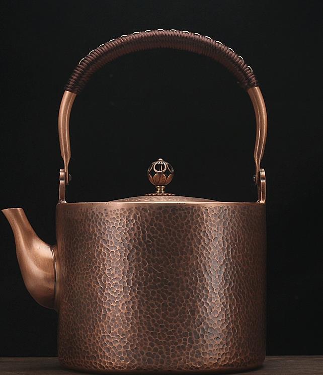 【第1位獲得！】 高品質の純粋な手作り銅ハンマーパターン銅ティーポットレトロ銅ティーポット コーヒーカップ