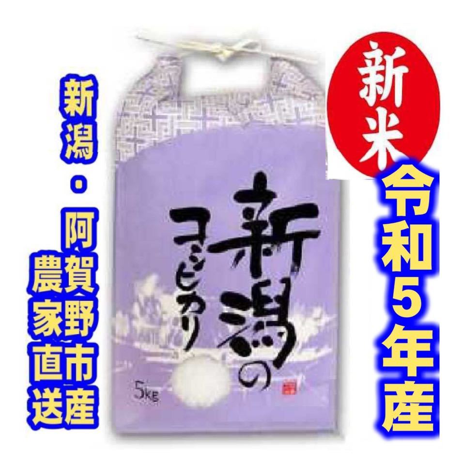 新米　令和5年産新潟コシヒカリ　白米5kg×1個★農家直送★色彩選別済26_画像1