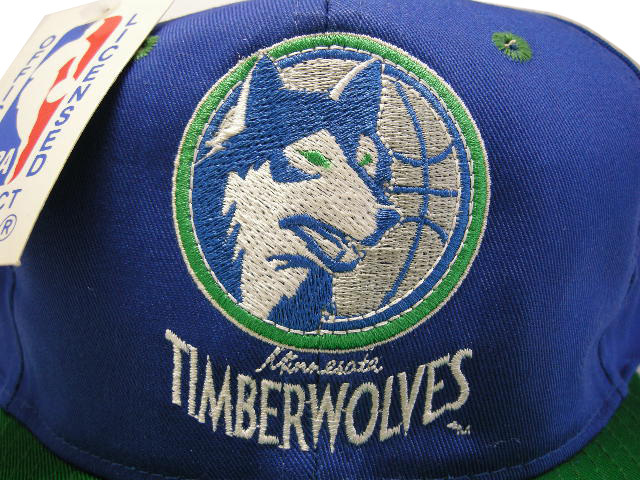 NBA ミネソタ ティンバーウルブズ Minnesota Timberwolves 旧ロゴ 90s デッドストック ビンテージ キャップ スナップバック CAP_画像3