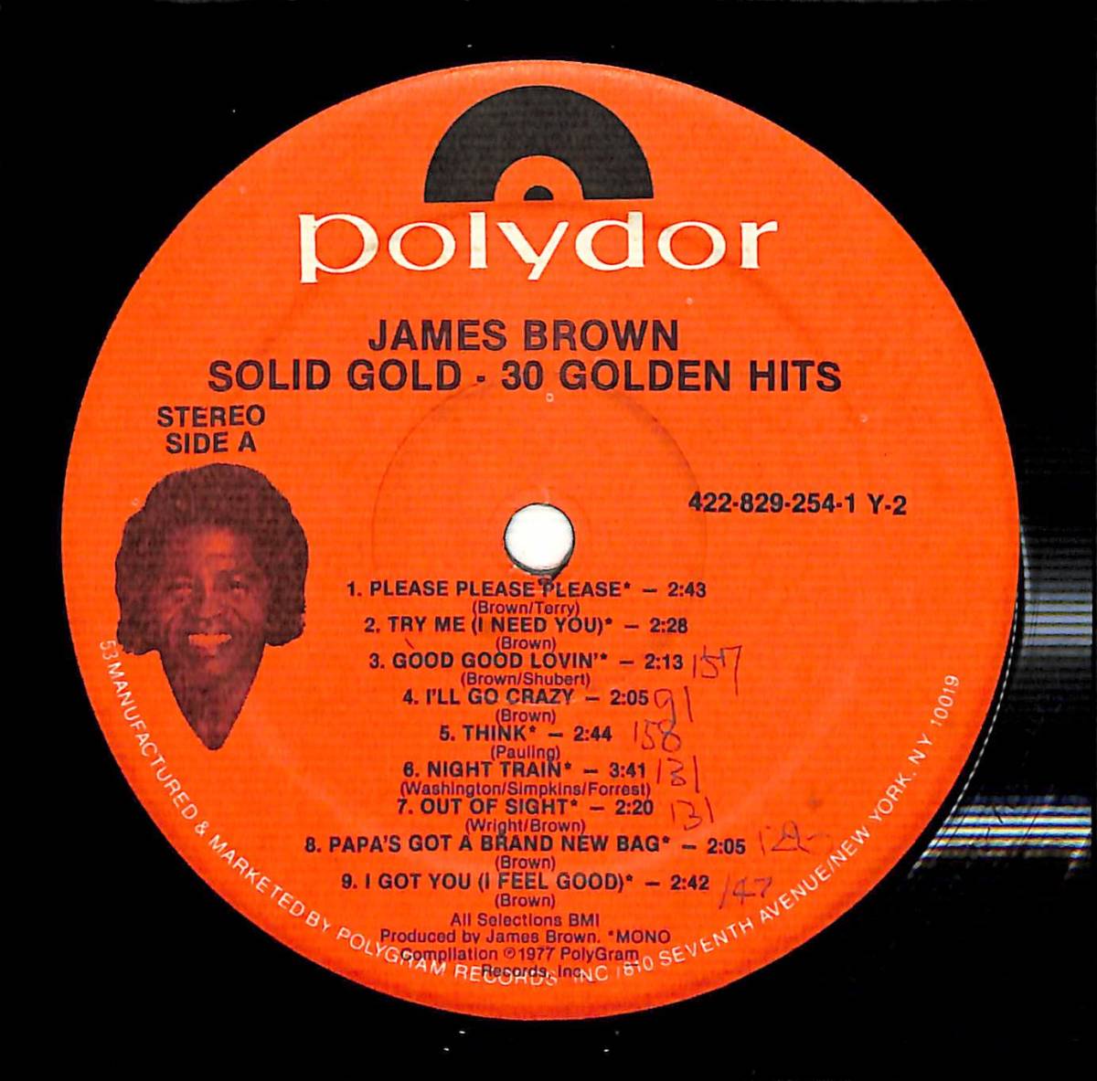 e0120/2LP/米/STERLING刻印/86年リマスター盤/James Brown/Solid Gold/30 Golden Hits/21 Golden Years_画像3