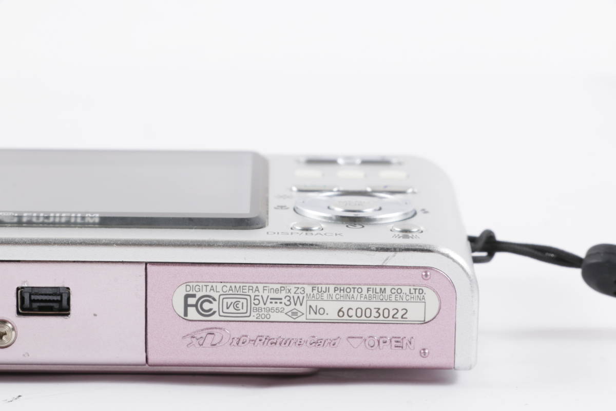 富士フィルム Fujifilm Finepix Z3 ピンク コンパクトデジタルカメラ 純正バッテリー充電器付き _画像7