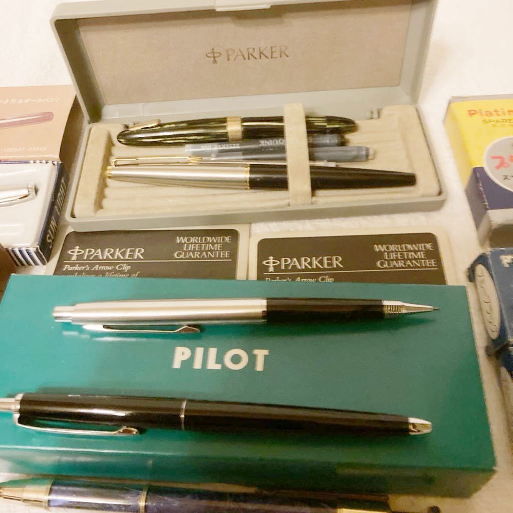 万年筆 シャーペンシル　三菱 Hi-uni まとめ 現状品 ジャンク品 パイロット PILOT PARKER PLATINUM 他　希少品　大量　セット　送料無料　_画像5