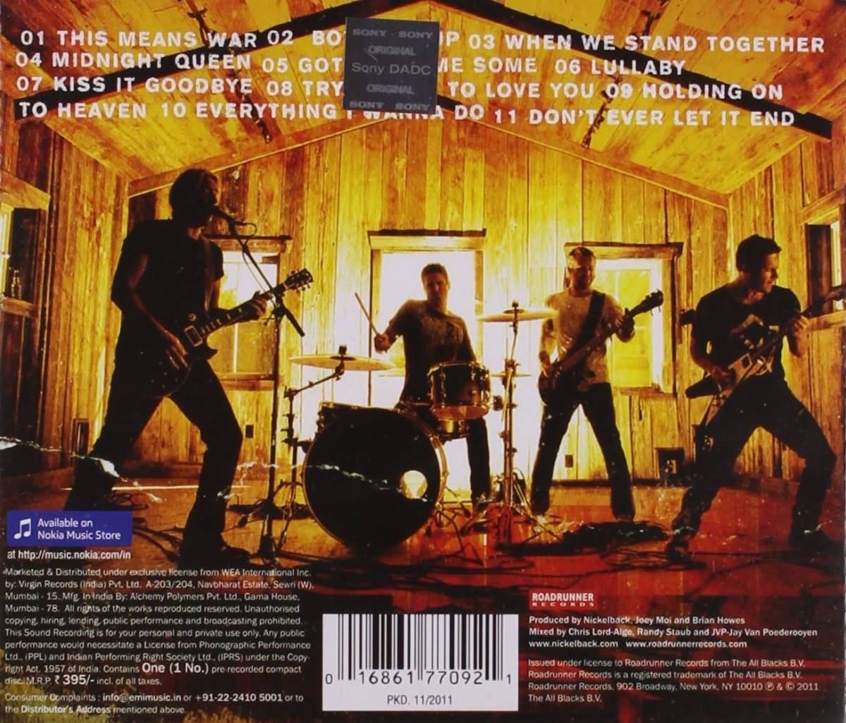 Here & Now ニッケルバック 輸入盤CD_画像2