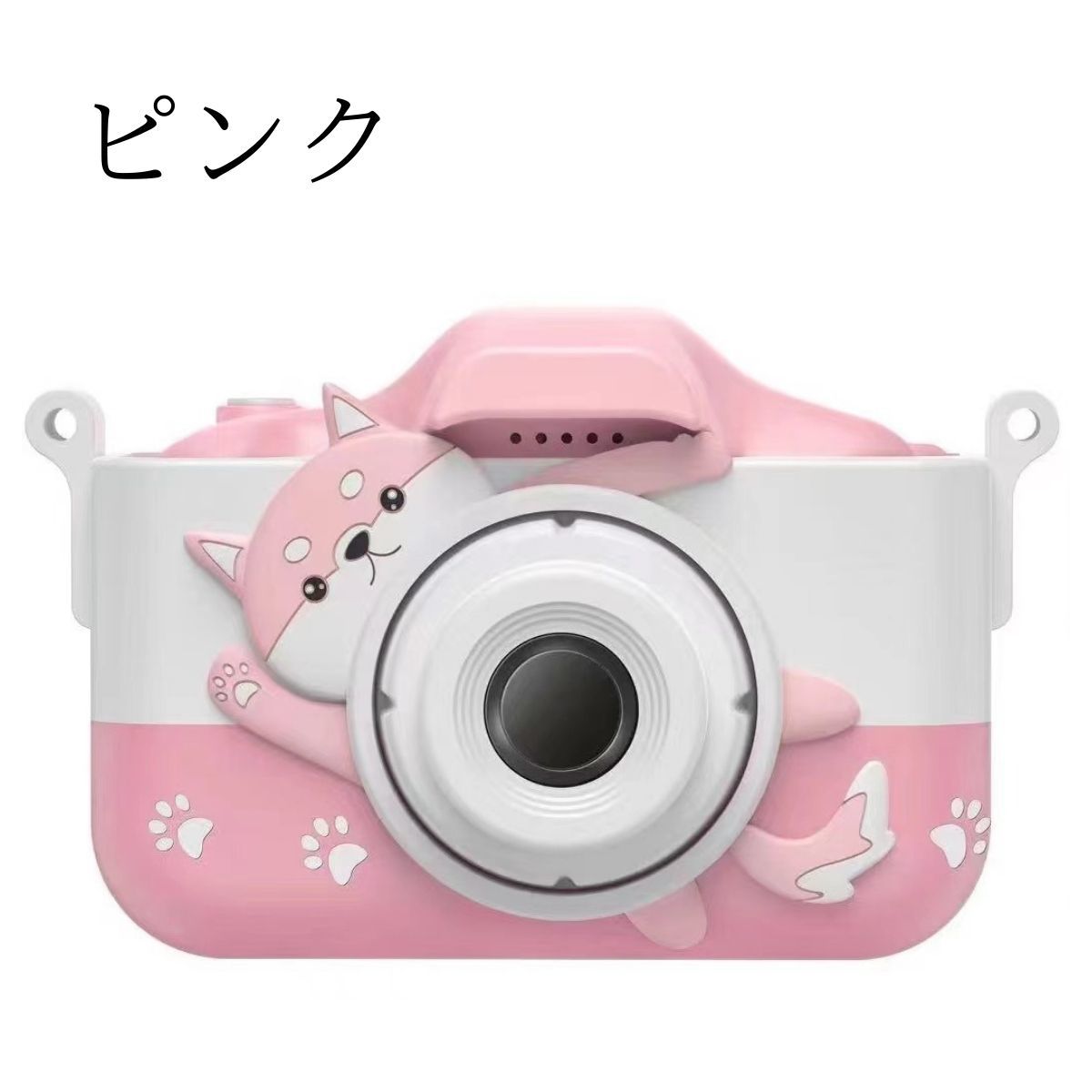 キッズカメラ ピンク 子供用カメラ デジタルカメラ ゲーム トイカメラ 32GB microSDカード付 マイクロSDカードPCアダプター付き USB充電式_画像1
