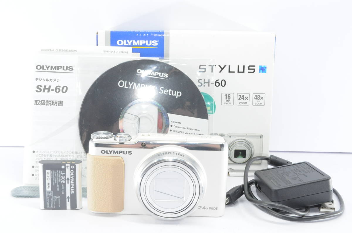 ☆特上品☆ オリンパス OLYMPUS 5-AXIS STYLUS SH-60 ホワイト ☆完動