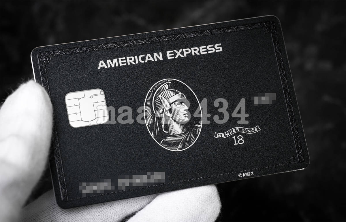 ■□【期間限定特価】 印字可能！ 新型 アメックス Amex センチュリオンカード ブラックカード メタル レプリカ□■_画像1