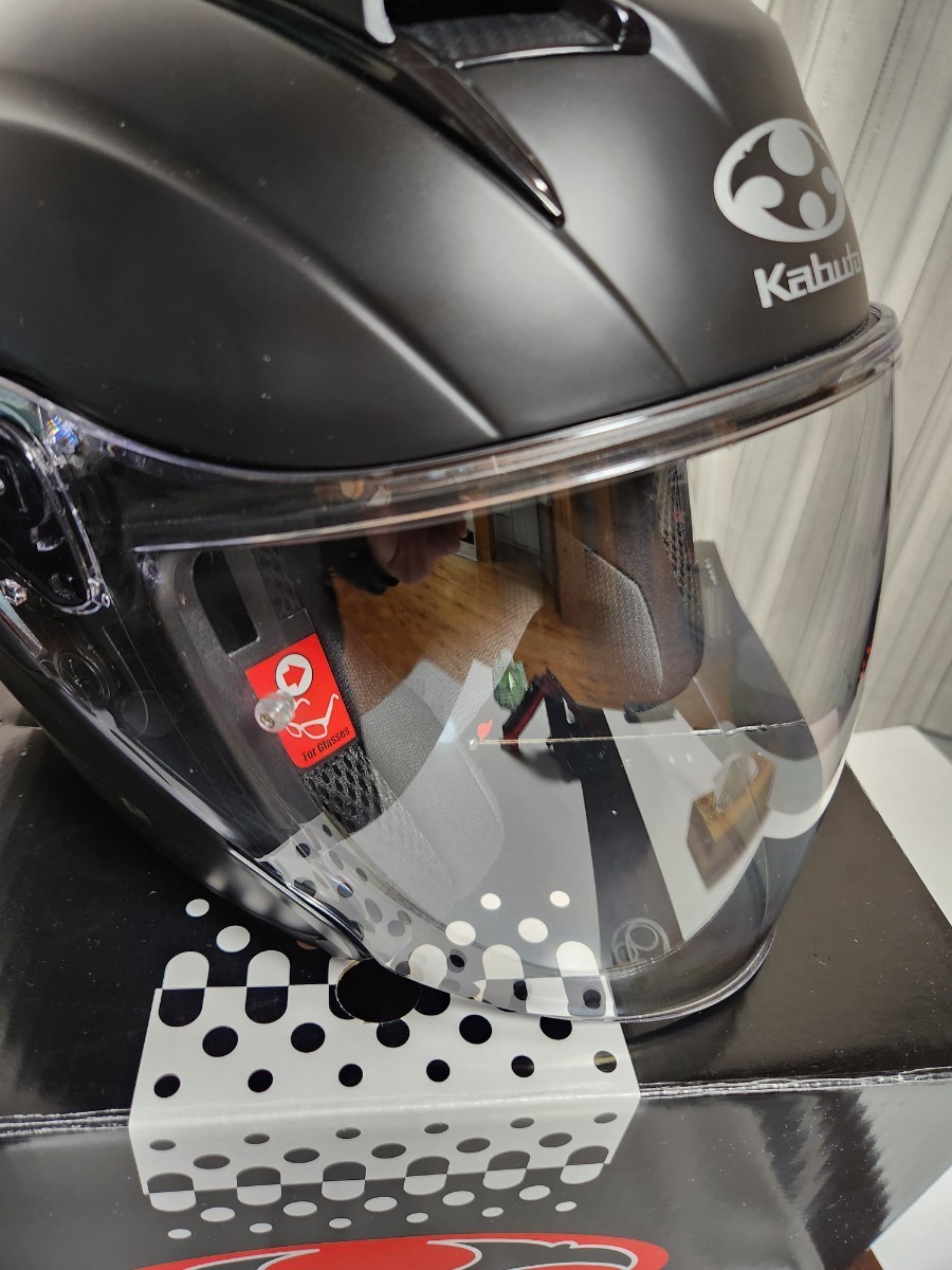 ２回使用の美品　OGK KABUTO （オージーケーカブト）EXCEED ヘルメット　Ｓサイズ　 フラットブラック_画像3