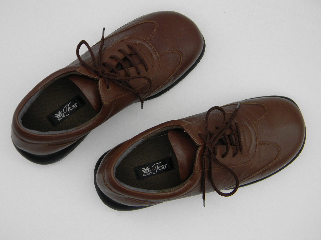#*[ WACOAL Tear Wacoal ]* tea color leather shoes (23cm) walking shoes 