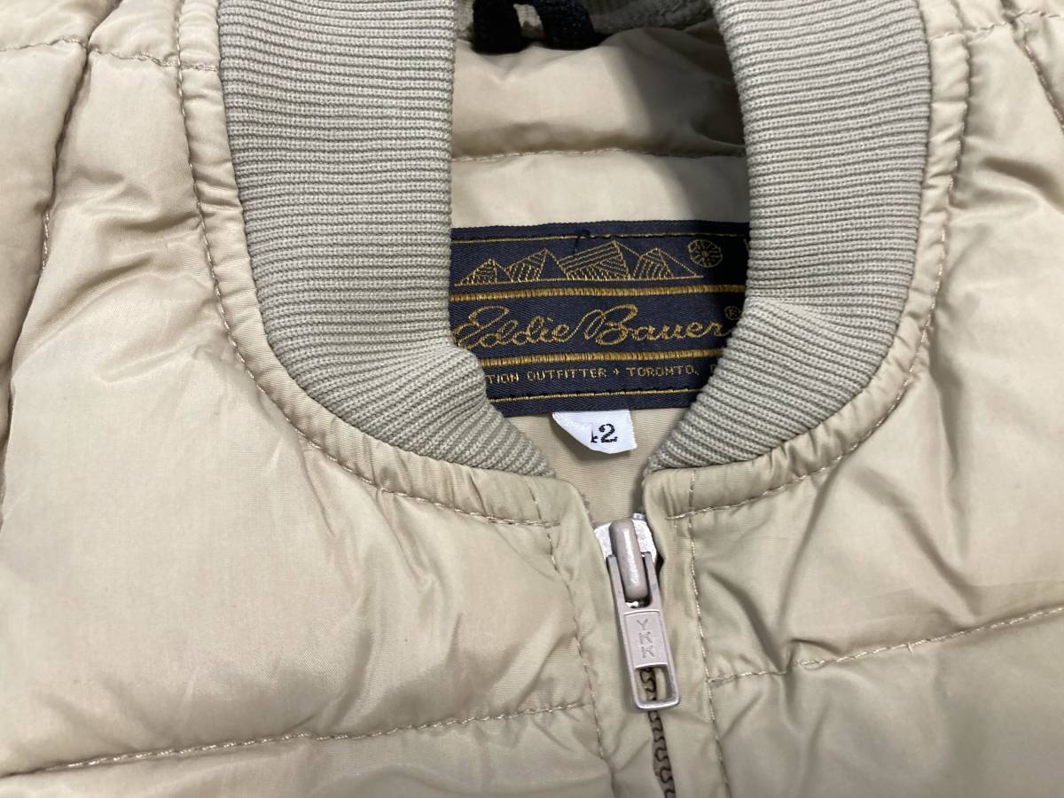 EDDIE BAUER エディーバウアー 80s vintage ビンテージ ヴィンテージ エディバウアー 黒タグ ダウンベスト ベージュ size42_画像3