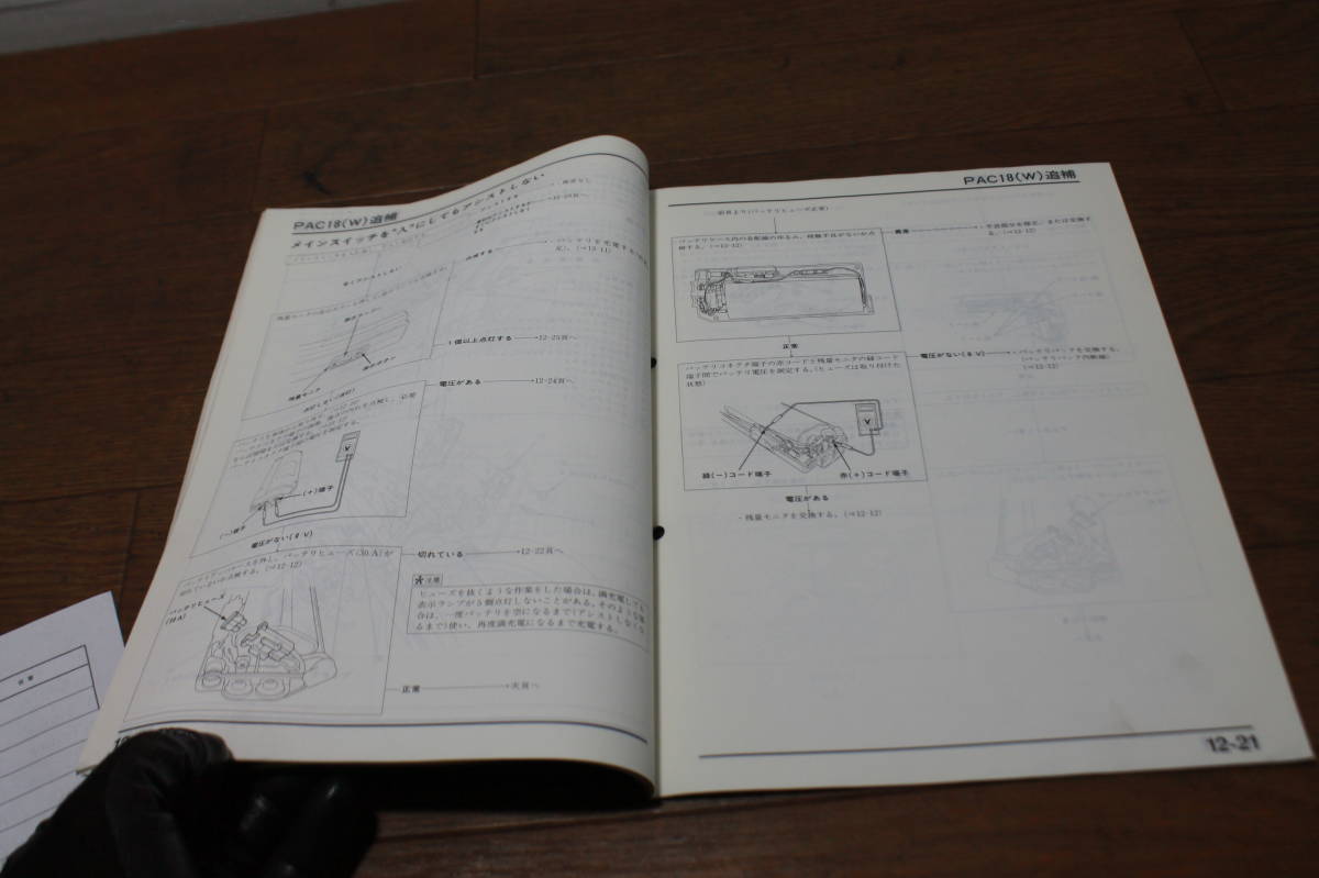 ☆　ホンダ　RaCooN　COMPO　PAC18　UB07　サービスマニュアル　追補版　60GCT00X　整備書　ラクーンコンポ_画像5