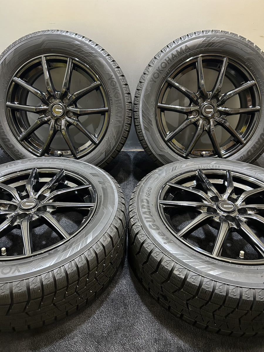 205/55R16 YOKOHAMA/ice GUARD iG60 20年製 G.speed 16インチ 6.5J ＋48 100 5H スタッドレス 4本 プリウス インプレッサ (南4-E208)_画像1