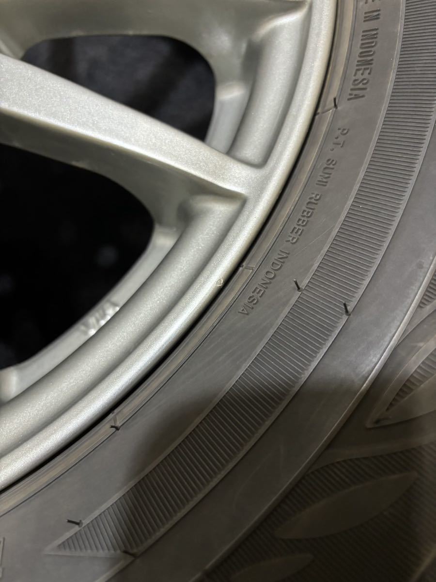 185/70R14 DUNLOP/EC202 19年製 VELVA 14インチ 5.5J ＋42 100 4H 夏タイヤ 4本 ノート カローラ (南3-E281)_画像4