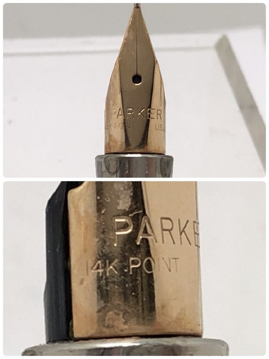 キングラム[05]PARKER[パーカー]PARKER75 スターリングシルバー 格子柄★良品★ペン先14K F 1970年～ヴィンテージ【送料無料】6099_画像7