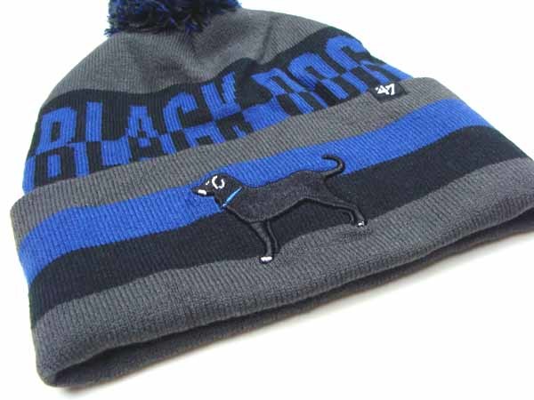 47BRAND The Black Dog ニット帽 裏フリース フリーサイズ 男女兼用 ポンビーニー キャップ 帽子 【未使用品】 ◆アウトレット◆_画像3