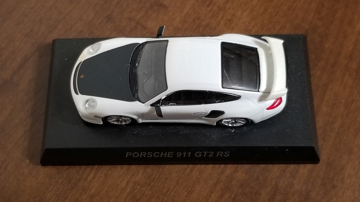 京商　1/64　PORSCHE 911 GT2 RS　白　黒ボンネット　ポルシェ コレクション　サークルK_画像4