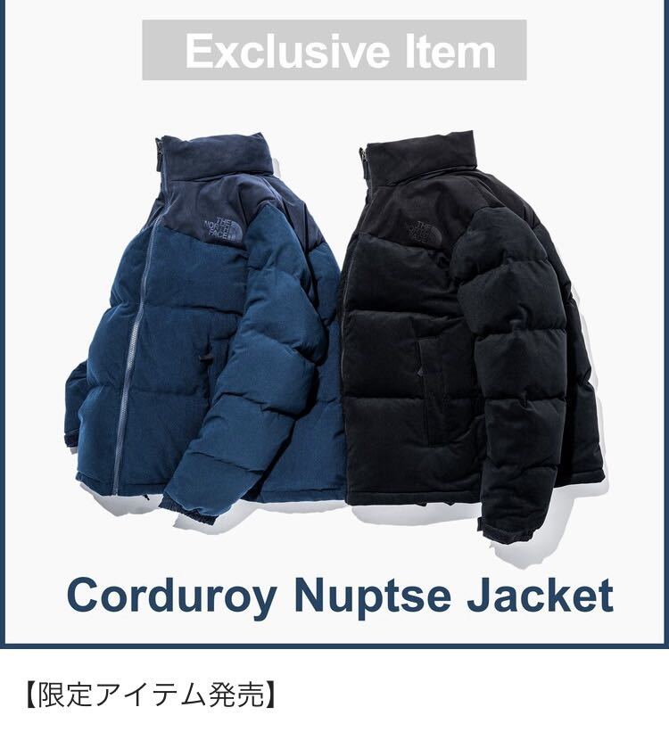 定価即決送料無料!! XLサイズ コーデュロイ ヌプシ ジャケット ブラック 2023モデル Corduroy Nuptse Jacket ND92231R K 新品未開封_画像4