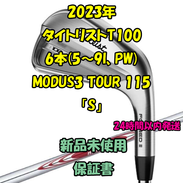 タイトリストT100 アイアン6本(5～9I、PW) モーダス MODUS3 ツアー115 TOUR 115 2023年「S」