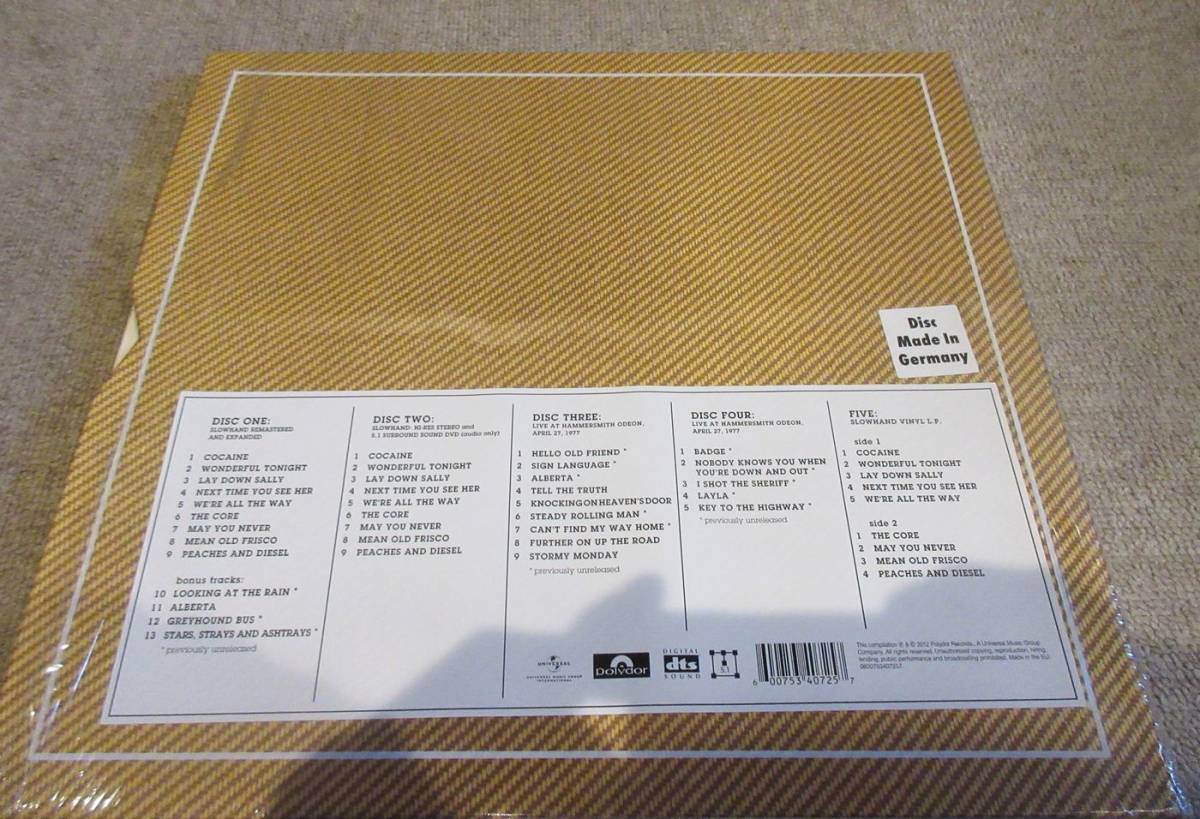 エリック・クラプトン　Slowhand (35th Anniversary)　3CD+DVD+LP_画像3